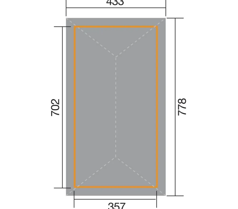 Weka Premium-Carport 651 Gr. 3, ca. B778/H316/T433 cm Natur