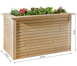 Weka Profi-Hochbeet 669, ca. B131/H81/T91 cm Natur Clearance