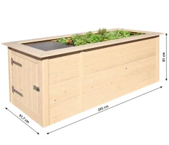 Weka Hochbeete & Frühbeete > Profi-Hochbeet 669 C, ca. B205/H81/T91,7 cm