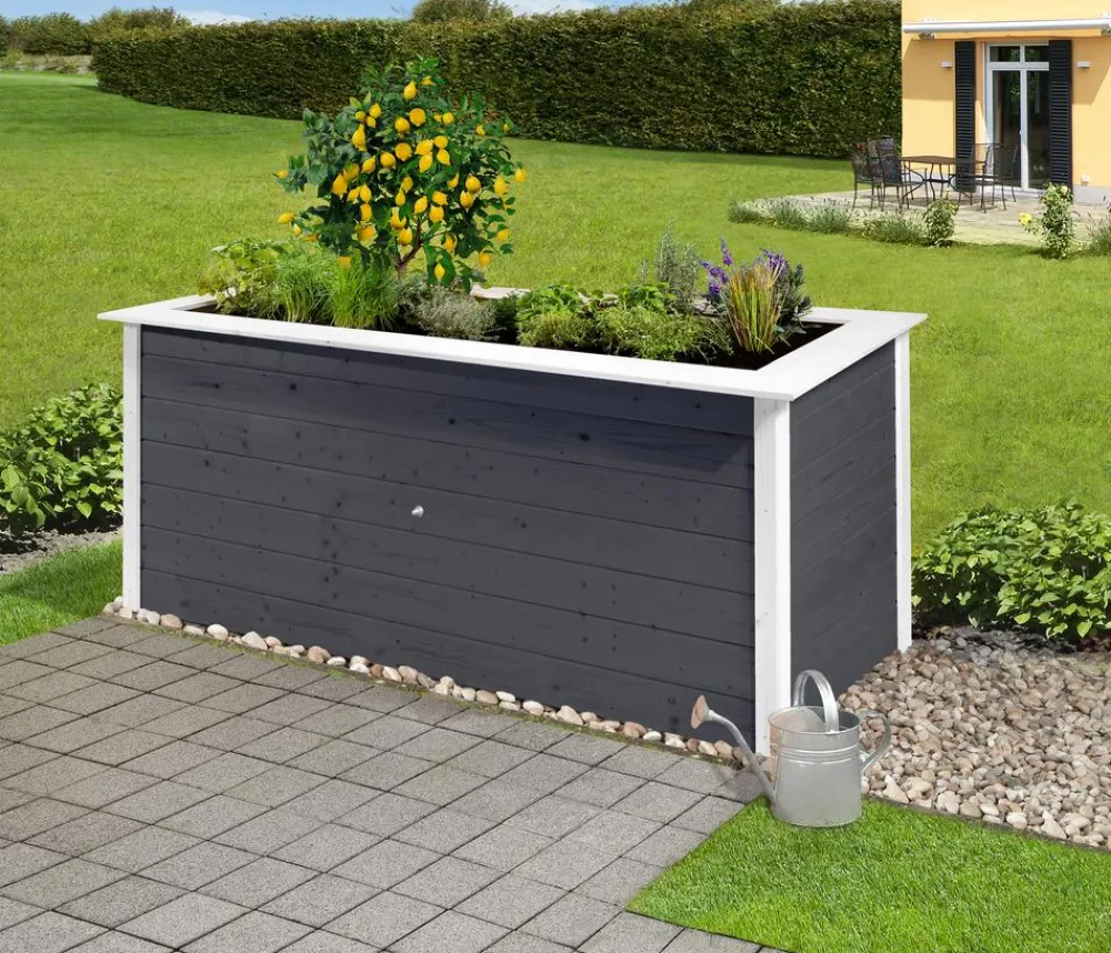 Weka Hochbeete & Frühbeete - Profi-Hochbeet 669 C, ca. B218/H81/T92 cm Dunkelgrau