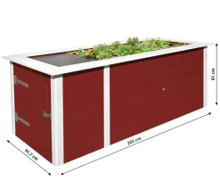Weka Hochbeete & Frühbeete - Profi-Hochbeet 669 C, ca. B205/H81/T91,7 cm Rot
