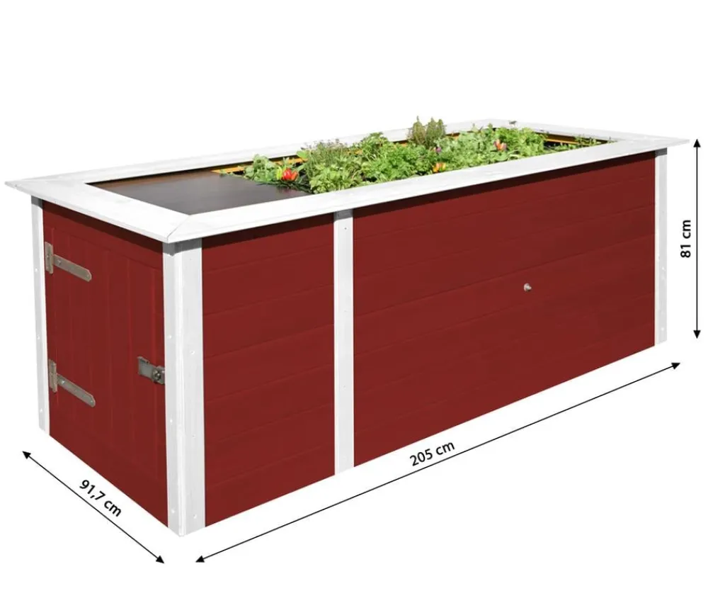 Weka Hochbeete & Frühbeete - Profi-Hochbeet 669 C, ca. B205/H81/T91,7 cm Rot