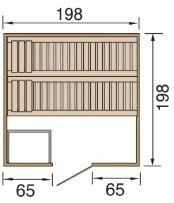 Weka Sauna Bergen mit Glastür Natur Online