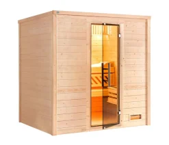 Weka Sauna Bergen mit Glastür Natur Online