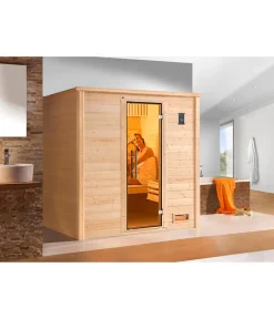 Weka Saunas & Infrarotkabinen - Sauna Bergen mit Glastür Natur