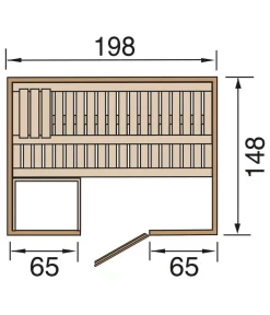 Weka Saunas & Infrarotkabinen - Sauna Bergen mit Glastür Natur