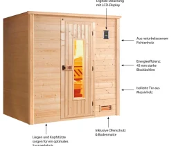 Weka Saunas & Infrarotkabinen > Sauna Bergen mit Holztür