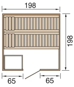Weka Saunas & Infrarotkabinen > Sauna Bergen mit Holztür