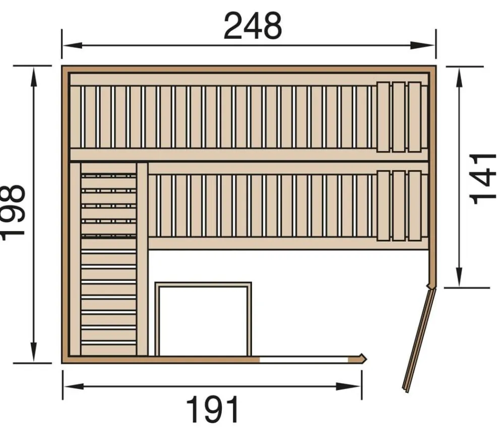 Weka Saunas & Infrarotkabinen > Sauna Cubilis mit Glastür und Fenster