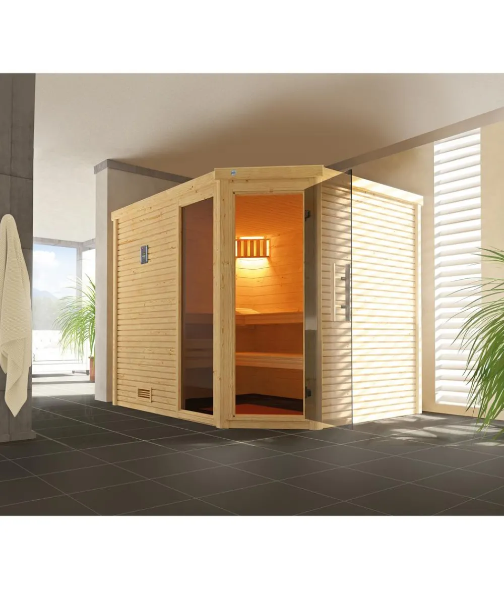 Weka Saunas & Infrarotkabinen > Sauna Cubilis mit Glastür und Fenster
