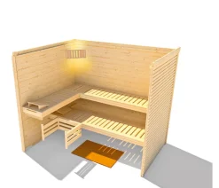 Weka Saunas & Infrarotkabinen > Sauna Cubilis mit Glastür und Fenster