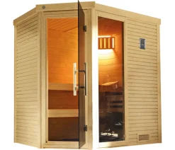 Weka Saunas & Infrarotkabinen - Sauna Cubilis mit Glastür und Fenster Natur