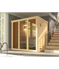 Weka Saunas & Infrarotkabinen > Sauna Kemi Panorama mit Glastür, inkl. Ofen