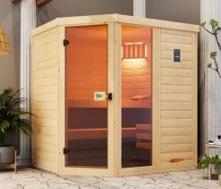 Weka Saunas & Infrarotkabinen - Sauna Laukkala mit Glastür und Fenster Natur