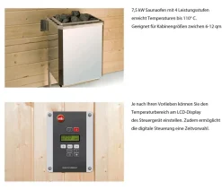 Weka Saunaofen-Set 3, 3-teilig Silber Outlet