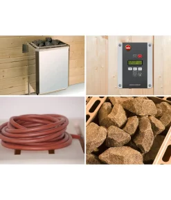 Weka Saunas & Infrarotkabinen - Saunaofen-Set 4, 3-teilig Silber