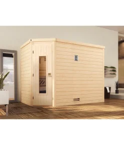 Weka Sauna Turku mit Holztür, ca. B248/H205/T198 cm Natur Discount