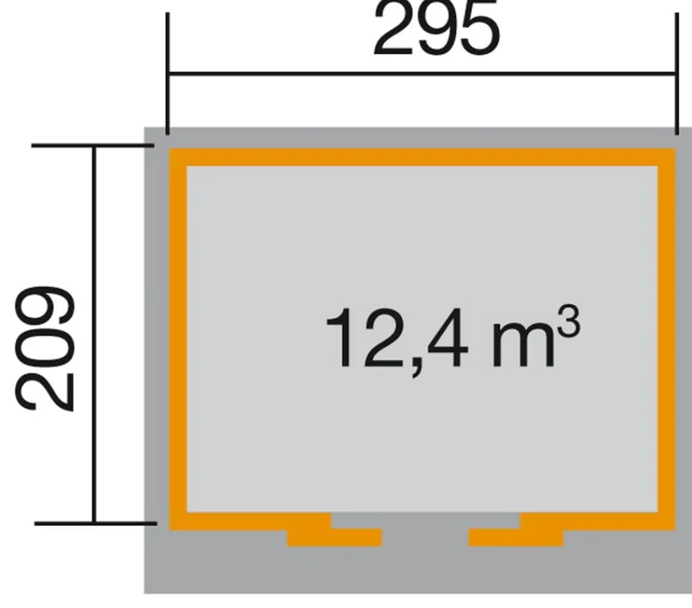 Weka Schiebetürhaus 225 Gr.1, ca. B315/H238/T249 cm Schwarz Online