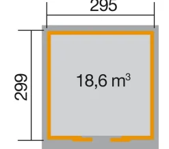 Weka Schiebetürhaus 225 Gr. 2, ca. B315/H238/T335 cm Rot Discount
