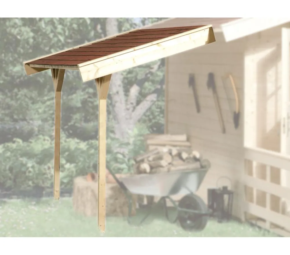 Weka Anbauten > Schleppdach für Gartenhaus ab Tiefe 200 cm, ca. B135/H210/T230 cm