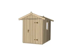 Weka Gartenhäuser & Gerätehäuser - Schwedenhaus Gr. 1, ca. B200/H220/T208 cm Natur