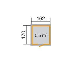 Weka Schwedenhaus Gr. 1, ca. B200/H220/T208 cm Rot Outlet