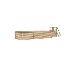 Weka Pools & Whirlpools - Schwimmbad 594 A, inkl. Technikraum und Holztreppe