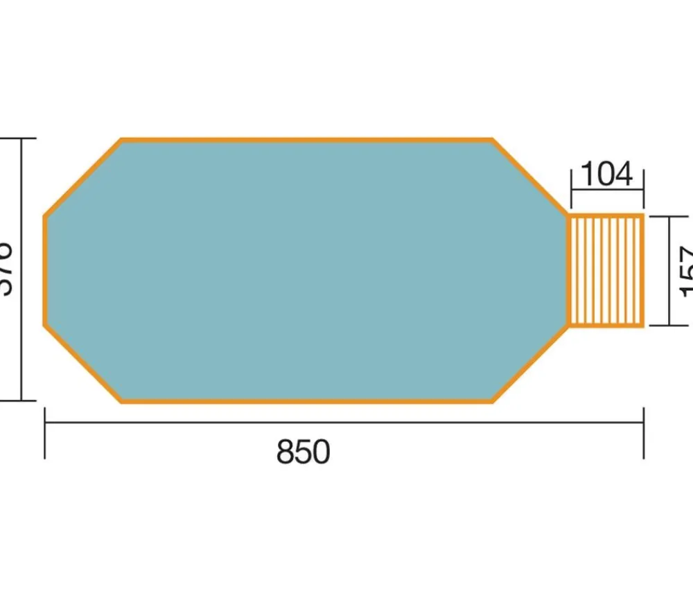 Weka Pools & Whirlpools - Schwimmbad 594 A, inkl. Technikraum und Holztreppe