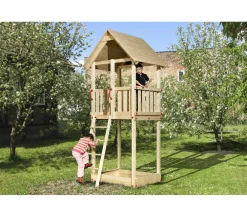 Weka Gartenspielgeräte - Tabaluga Drachenturm inkl. Sandkasten, ca. B150/H331/T165 cm Natur