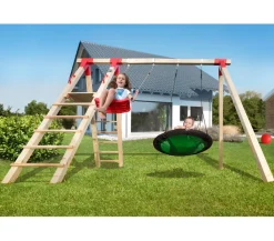 Weka Gartenspielgeräte > Tabaluga Podestschaukel mit Klettereinheit