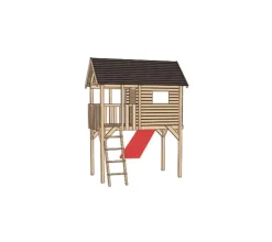 Weka Gartenspielgeräte - Tabaluga Stelzenhaus 815 inkl. Rutsche, ca. B235/H332/T125 cm
