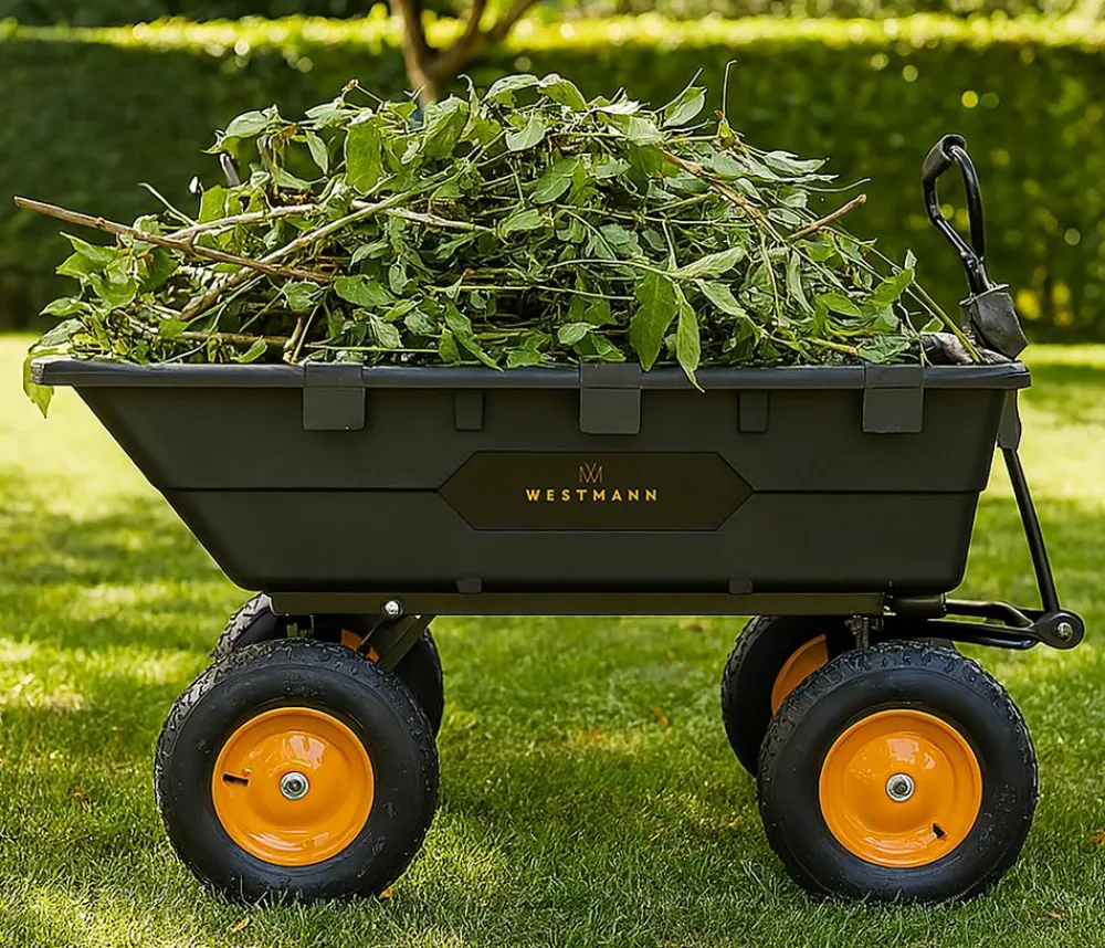 Westmann Kunststoff-Gartenwagen mit Kippfunktion Prakta L Schwarz Hot