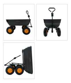 Westmann Gartengeräte - Kunststoff-Gartenwagen mit Kippfunktion Prakta M Schwarz