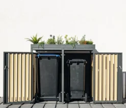 Westmann Mülltonnenbox 240 l, ca. B134/H125/T84 cm Schwarz Online