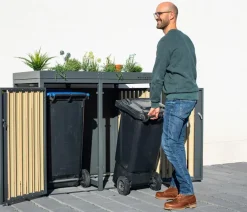 Westmann Mülltonnenbox 240 l, ca. B134/H125/T84 cm Schwarz Online