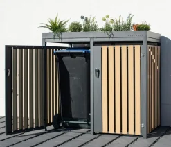Westmann Mülltonnenbox 240 l, ca. B134/H125/T84 cm Schwarz Online