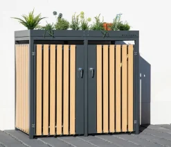 Westmann Mülltonnenbox 240 l, ca. B134/H125/T84 cm Schwarz Online