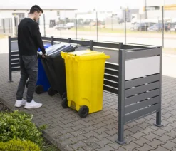 Westmann Mülltonnenboxen > Mülltonnenverkleidung Planum 5er Box, ca. B410/H120/T90 cm