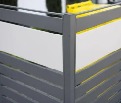 Westmann Mülltonnenboxen > Mülltonnenverkleidung Planum 5er Box, ca. B410/H120/T90 cm