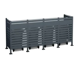 Westmann Mülltonnenboxen > Mülltonnenverkleidung Planum 4er Box, ca. B330/H150/T90 cm