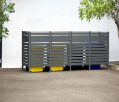 Westmann Mülltonnenboxen > Mülltonnenverkleidung Planum 4er Box, ca. B330/H150/T90 cm