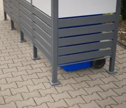Westmann Mülltonnenboxen > Mülltonnenverkleidung Planum 4er Box, ca. B330/H120/T90 cm