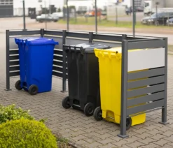 Westmann Mülltonnenboxen > Mülltonnenverkleidung Planum 4er Box, ca. B330/H120/T90 cm