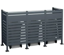 Westmann Mülltonnenboxen > Mülltonnenverkleidung Planum 3er Box, ca. B250/H150/T90 cm