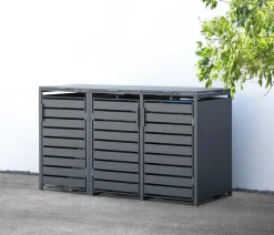 Westmann Mülltonnenverkleidung Kubus 3er Box, ca. B200/H116/T80 cm Anthrazit Outlet