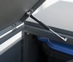 Westmann Mülltonnenverkleidung Kubus 2er Box, ca. B132/H116/T80 cm Anthrazit Discount