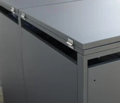 Westmann Mülltonnenverkleidung Kubus 2er Box, ca. B132/H116/T80 cm Anthrazit Discount