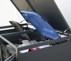 Westmann Mülltonnenverkleidung Kubus 2er Box, ca. B132/H116/T80 cm Anthrazit Discount