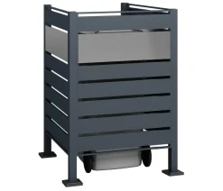 Westmann Mülltonnenverkleidung Planum 1er Box, ca. B90/H120/T Anthrazit New