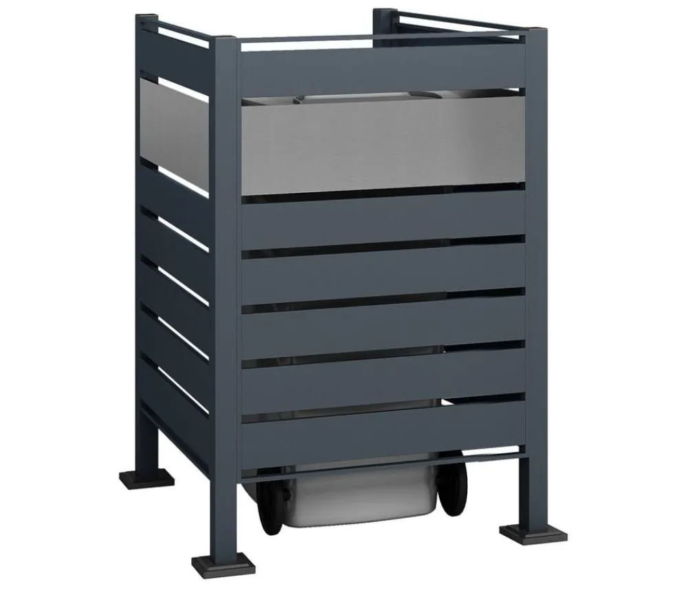 Westmann Mülltonnenverkleidung Planum 1er Box, ca. B90/H120/T Anthrazit New